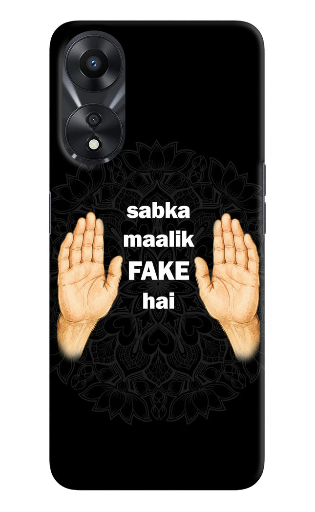 Sabka Malik Fake Oppo A78 5G Hard Case Back Cover by Casekaro