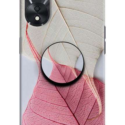 White Pink Leaf Oppo A78 5G Pop Case by Casekaro