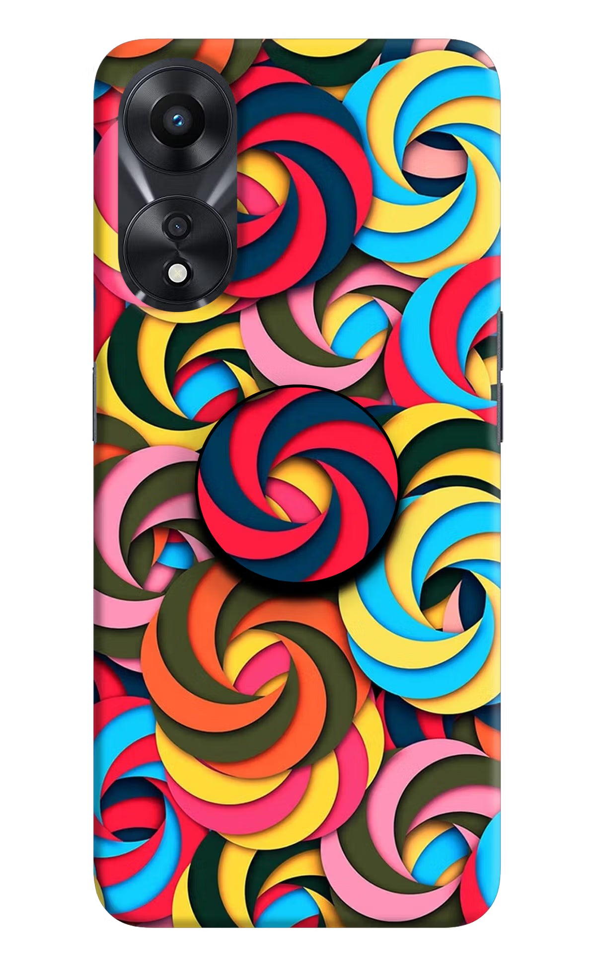 Spiral Pattern Oppo A78 5G Pop Case by Casekaro