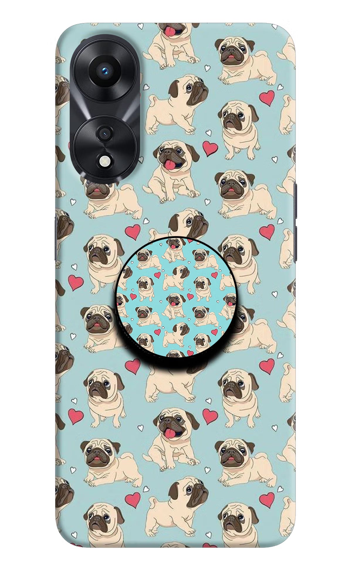 Pug Dog Oppo A78 5G Pop Case by Casekaro