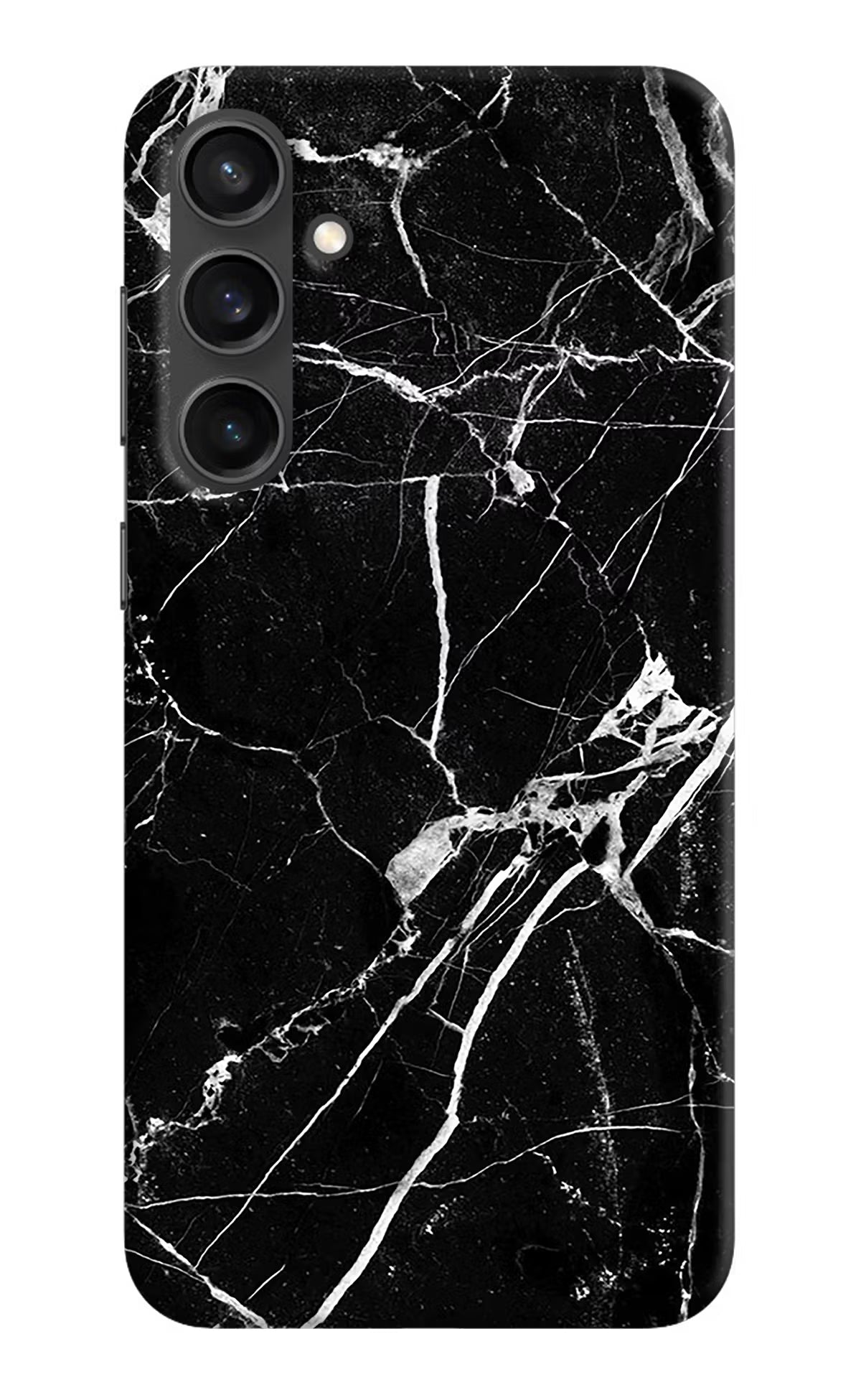 Black Marble Pattern Samsung S23 Hard Case Back Cover by Casekaro