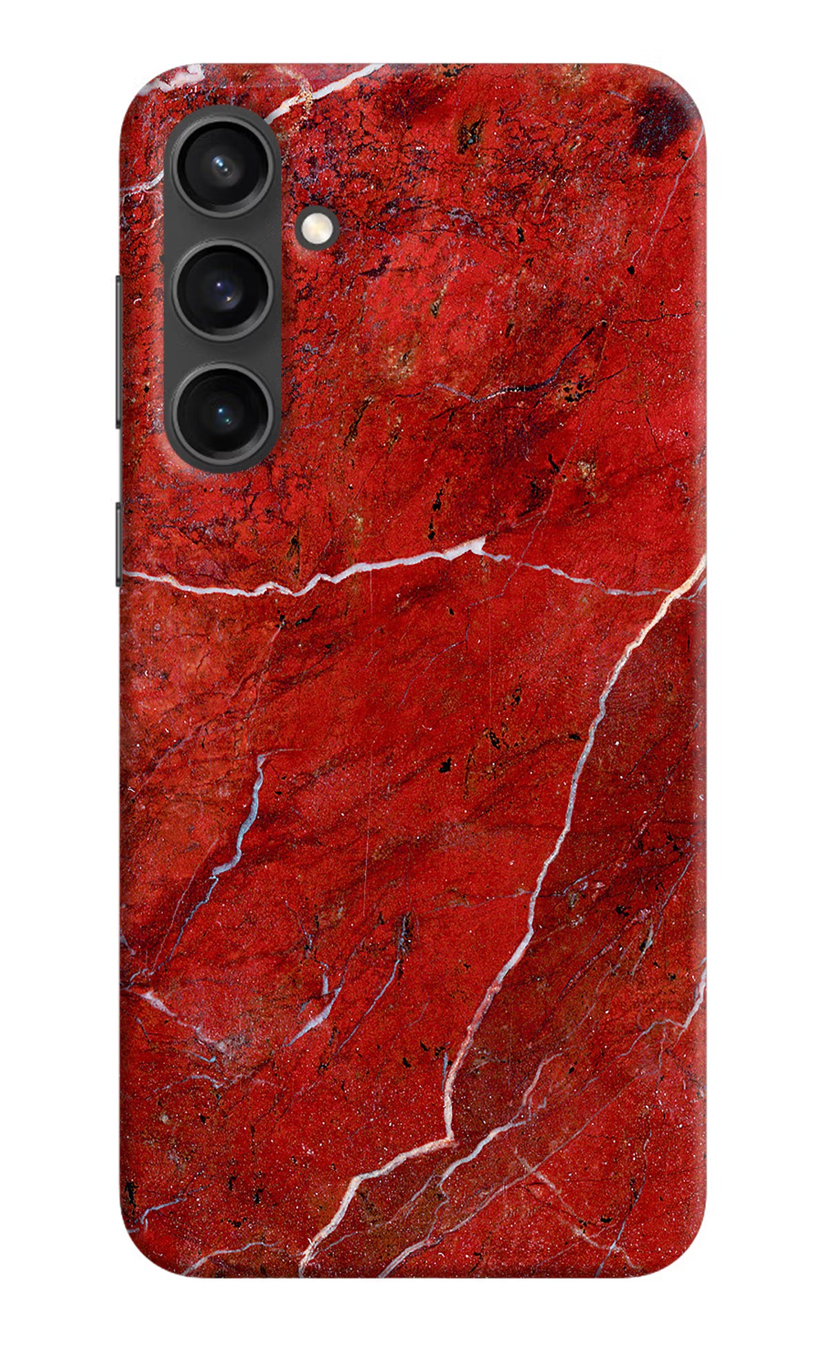 Red Marble Design Samsung S23 Hard Case Back Cover by Casekaro
