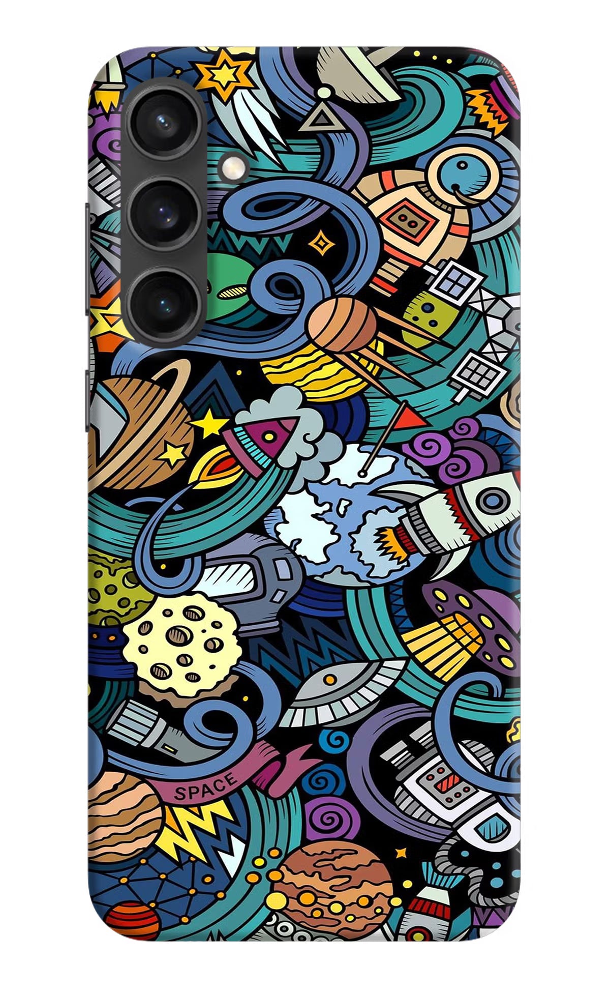 Space Abstract Samsung S23 Hard Case Back Cover by Casekaro