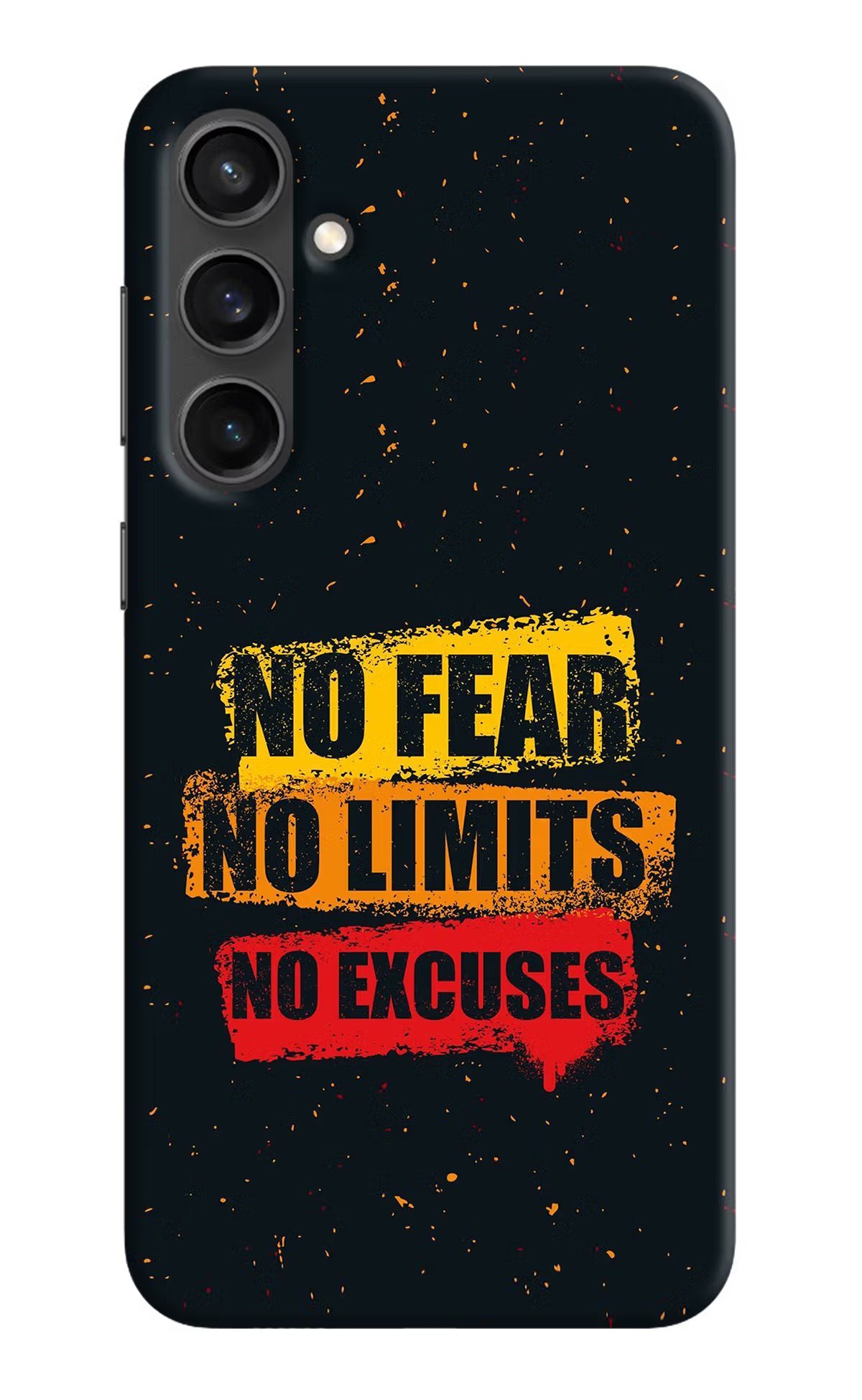 No Fear No Limits No Excuse Samsung S23 Hard Case Back Cover by Casekaro