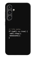 Life Motto Code Samsung S23 Hard Case Back Cover by Casekaro