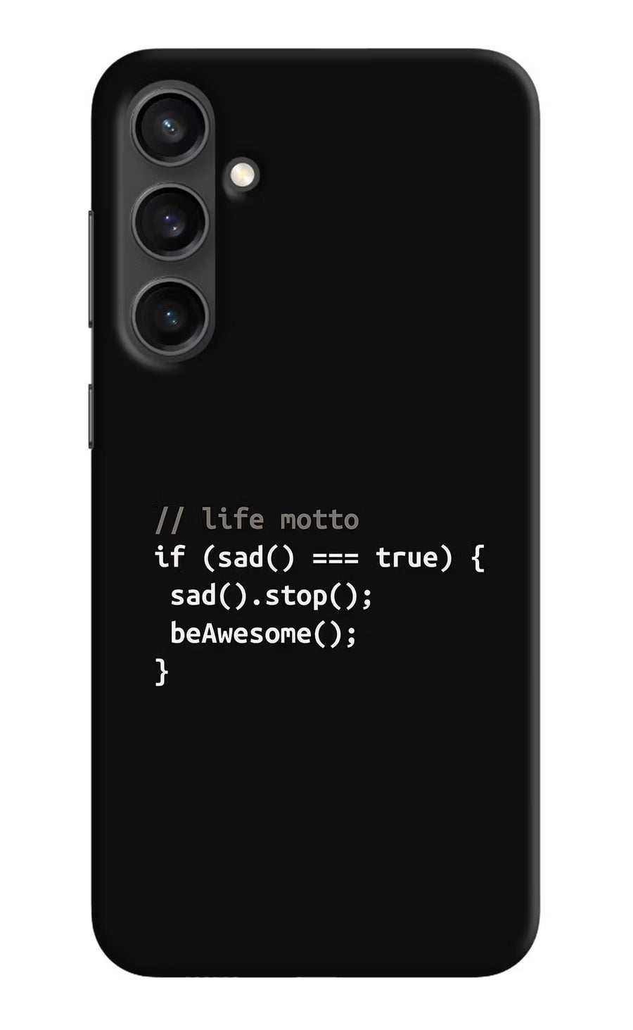 Life Motto Code Samsung S23 Back Cover, Hard case