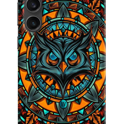 Angry Owl Art Samsung S23 Hard Case Back Cover by Casekaro
