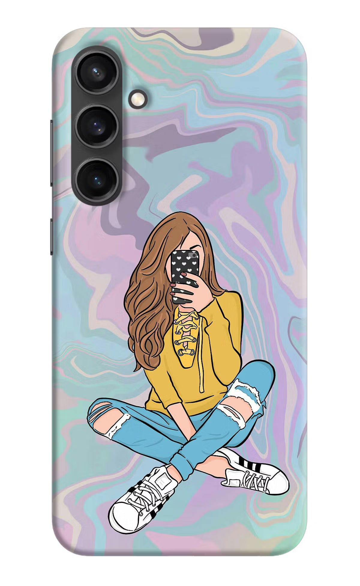 Selfie Girl Samsung S23 Hard Case Back Cover by Casekaro