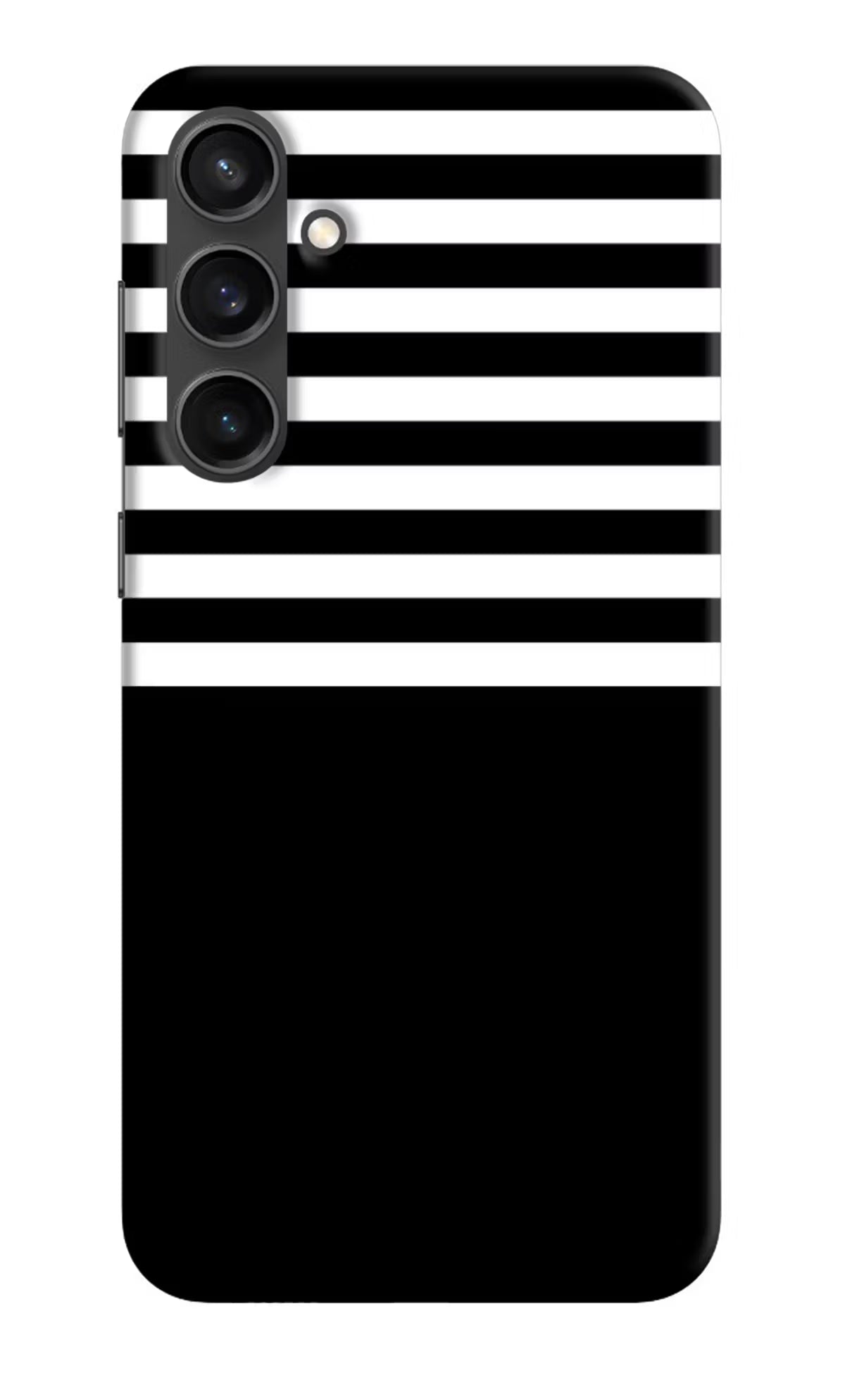 Black and White Print Samsung S23 Hard Case Back Cover by Casekaro