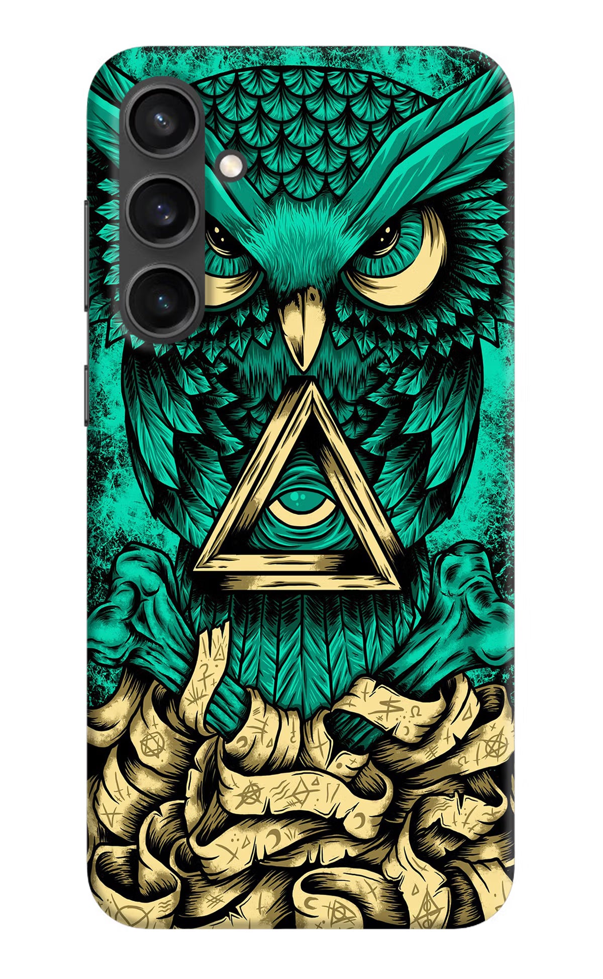 Green Owl Samsung S23 Hard Case Back Cover by Casekaro