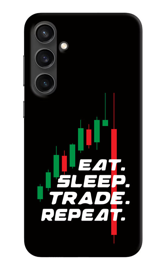 Eat Sleep Trade Repeat Samsung S23 Hard Case Back Cover by Casekaro