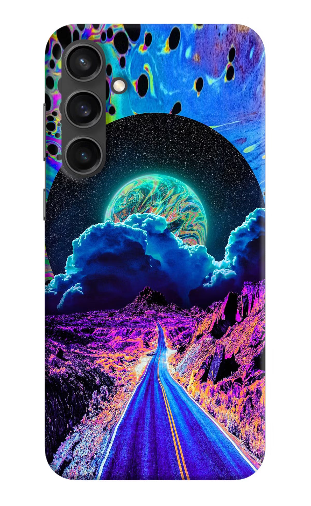 Psychedelic Painting Samsung S23 Hard Case Back Cover by Casekaro
