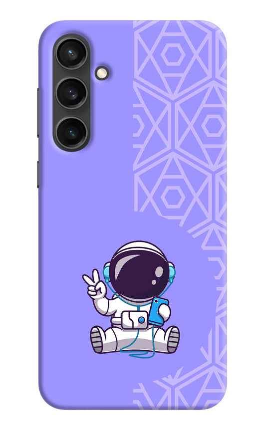 Cute Astronaut Chilling Samsung S23 Hard Case Back Cover by Casekaro