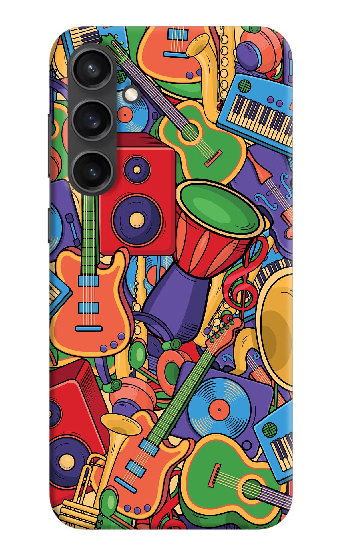 Music Instrument Doodle Samsung S23 Hard Case Back Cover by Casekaro