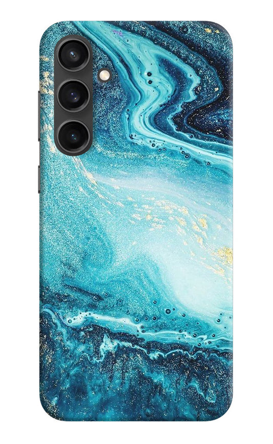 Blue Glitter Marble Samsung S23 Hard Case Back Cover by Casekaro