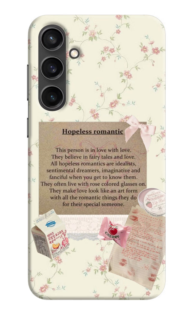 Hopeless Romantic Samsung S23 Hard Case Back Cover by Casekaro