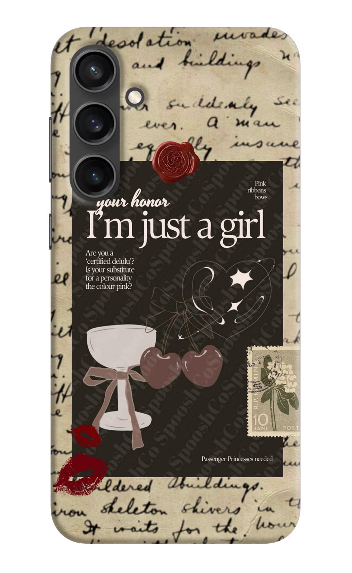 I am just a girl Samsung S23 Hard Case Back Cover by Casekaro