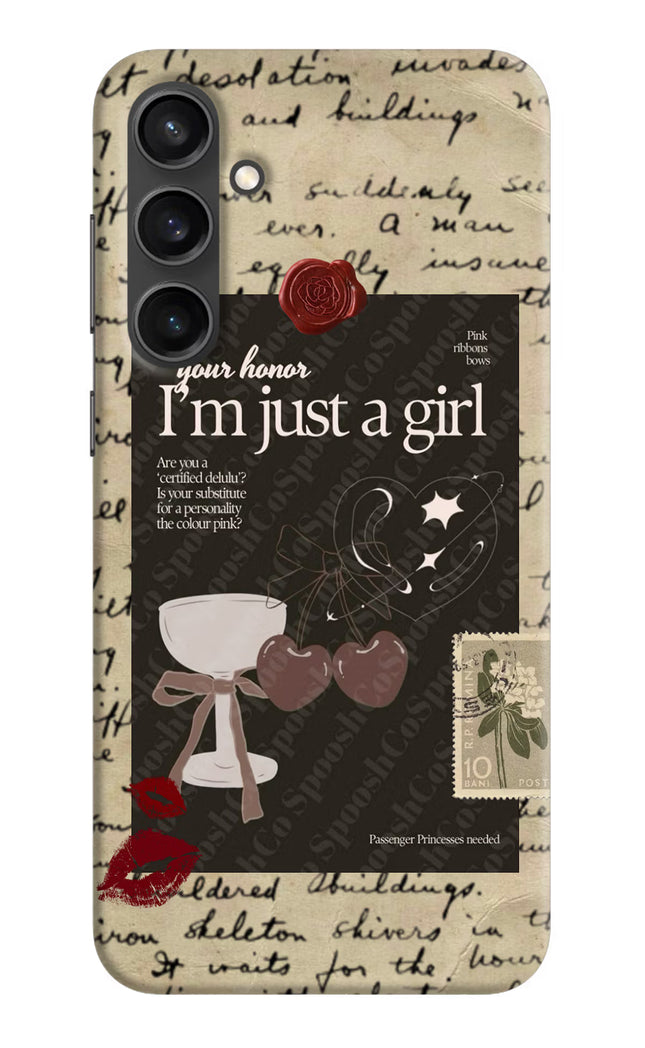 I am just a girl Samsung S23 Hard Case Back Cover by Casekaro