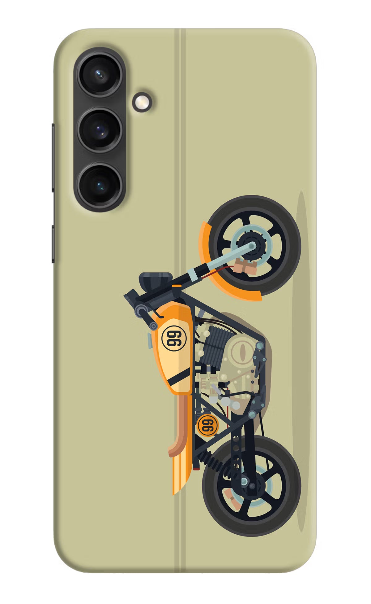 Vertical Speedster Samsung S23 Hard Case Back Cover by Casekaro
