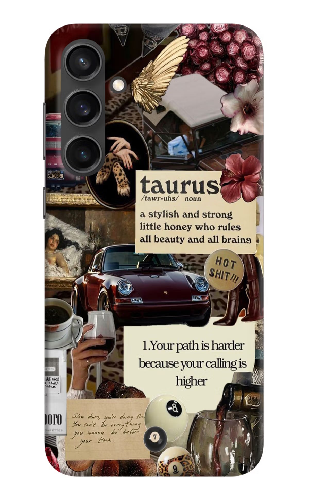 Taurus Zodiac Samsung S23 Hard Case Back Cover by Casekaro