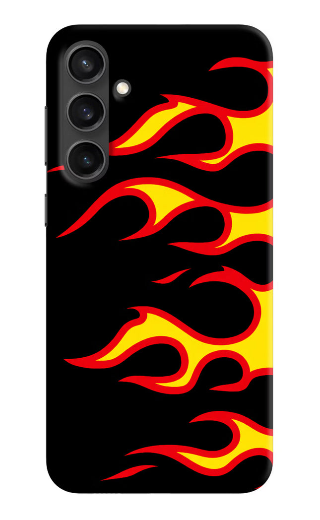 Side Sweep Flames Samsung S23 Hard Case Back Cover by Casekaro