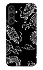 Twin Dragons Samsung S23 Hard Case Back Cover by Casekaro