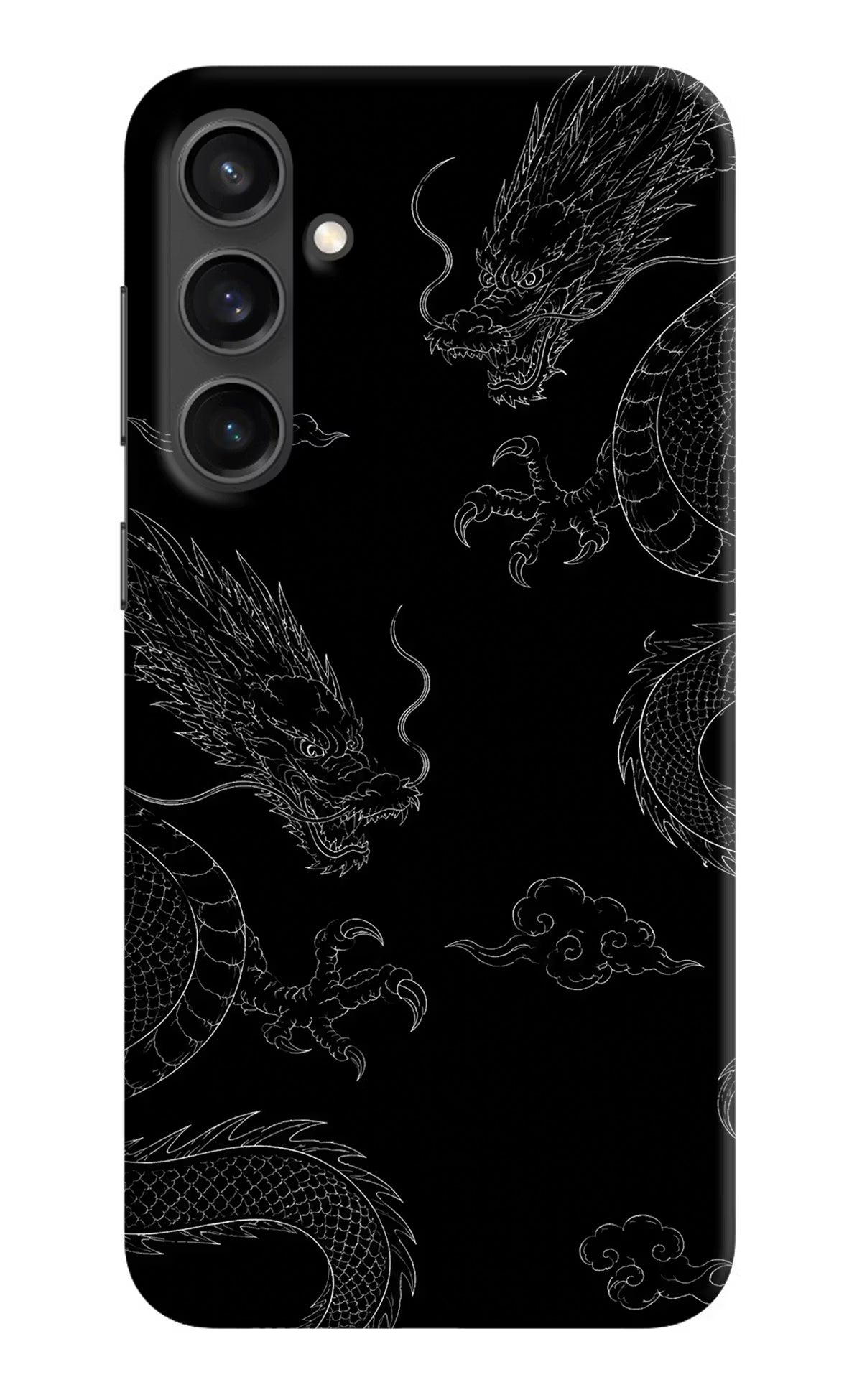 Twin Dragons Samsung S23 Hard Case Back Cover by Casekaro