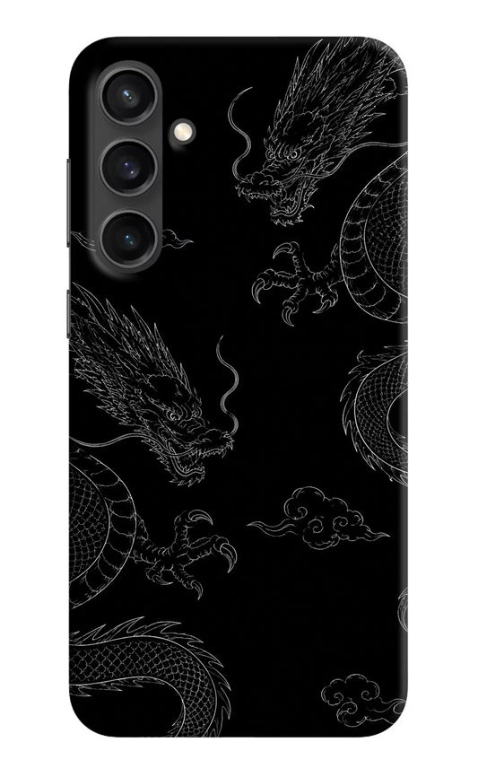 Twin Dragons Samsung S23 Hard Case Back Cover by Casekaro