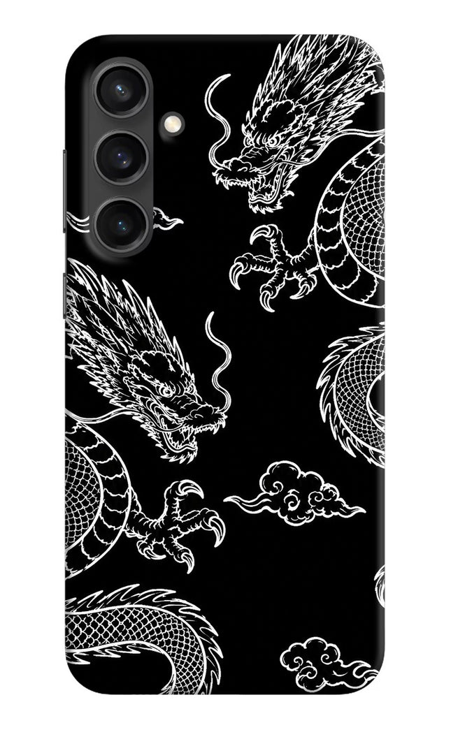 Twin Dragons Samsung S23 Hard Case Back Cover by Casekaro