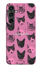 Pink Cats Samsung S23 Hard Case Back Cover by Casekaro