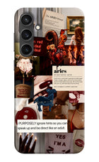 Zodiac Aries Samsung S23 Hard Case Back Cover by Casekaro