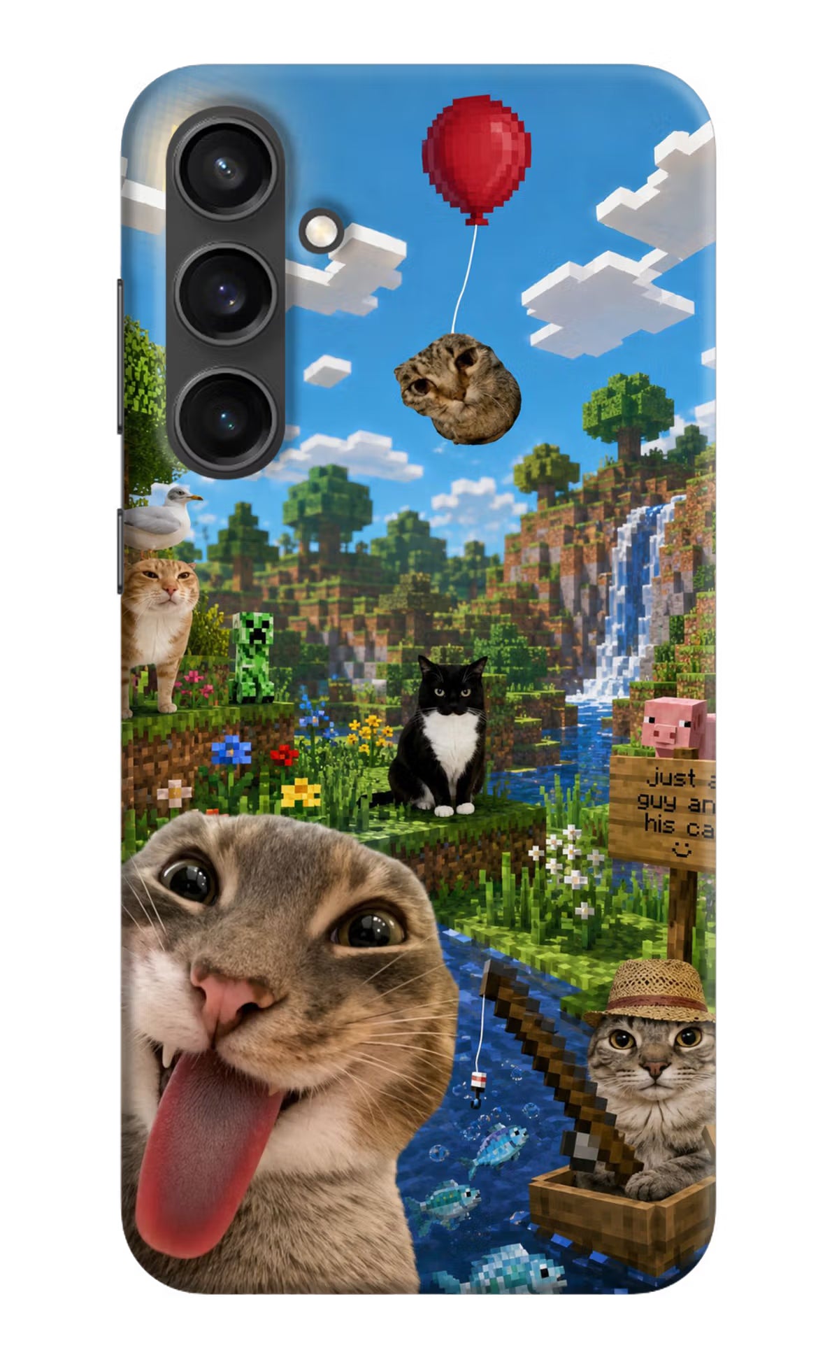 Minecraft Cat Chaos Samsung S23 Back Cover
