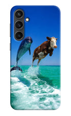 Dolphin vs Cow Samsung S23 Hard Case Back Cover by Casekaro