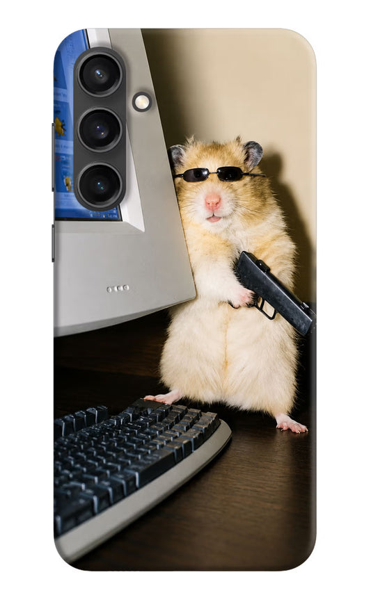 Hacker Hamster Samsung S23 Hard Case Back Cover by Casekaro