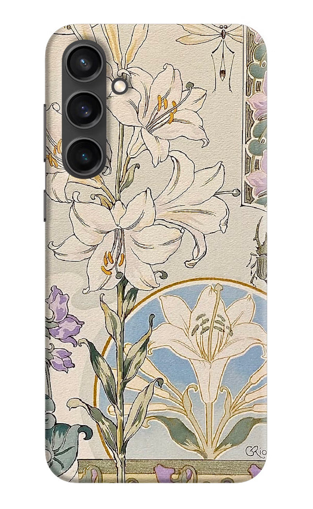 White Lily Samsung S23 Hard Case Back Cover by Casekaro