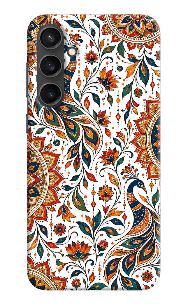 White Mayura Samsung S23 Hard Case Back Cover by Casekaro