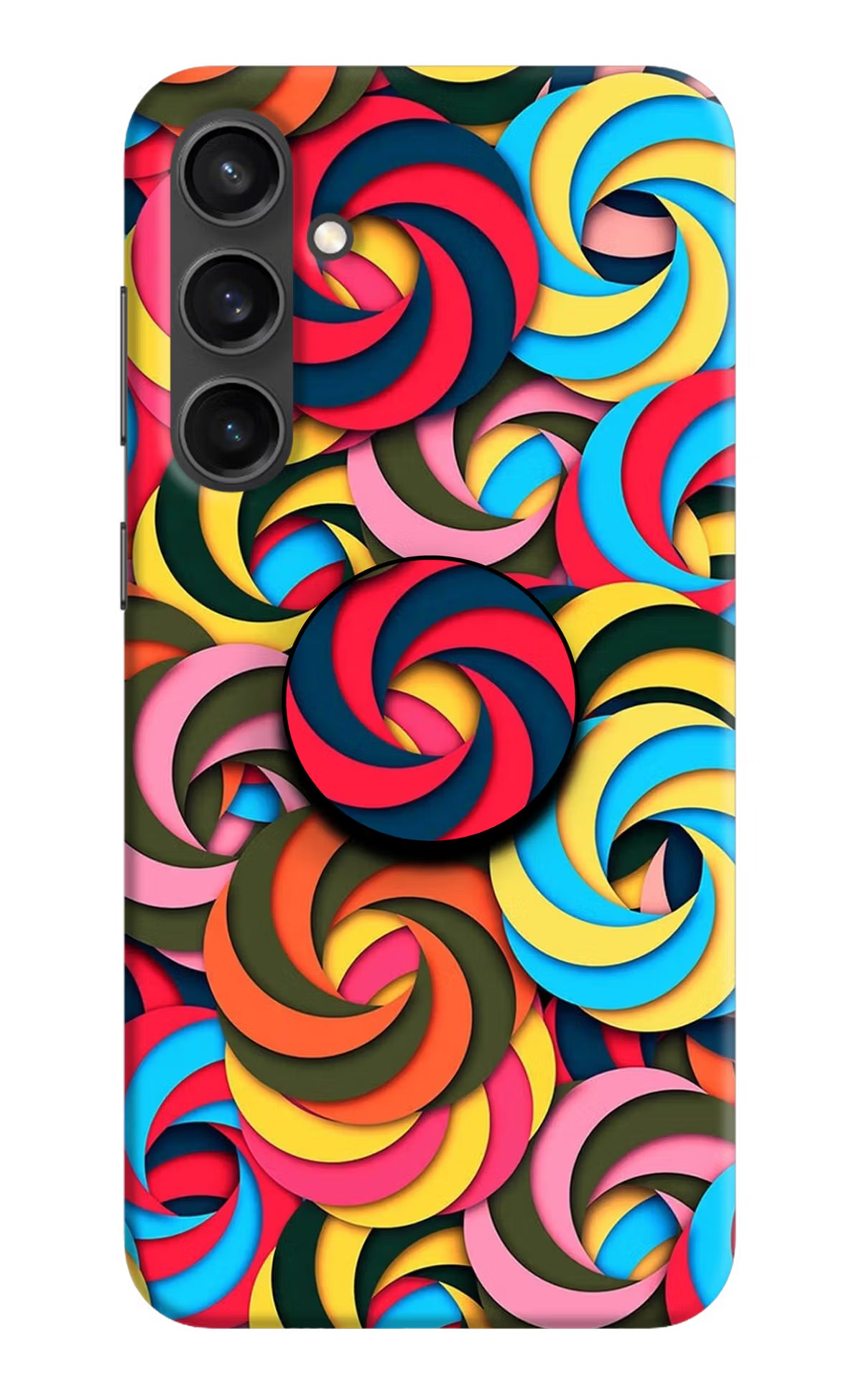 Spiral Pattern Samsung S23 Pop Case by Casekaro