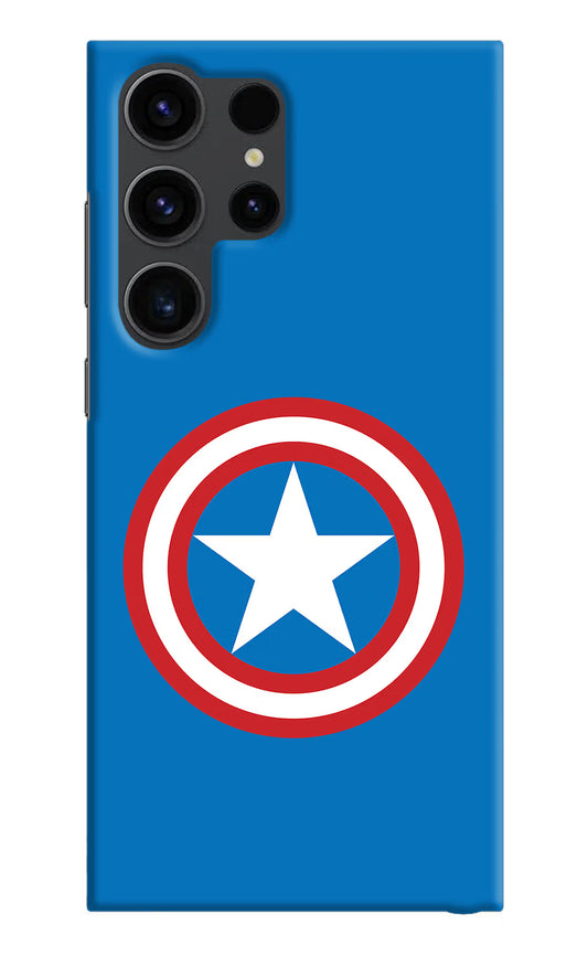 Captain America Logo Samsung S23 Ultra Hard Case Back Cover by Casekaro