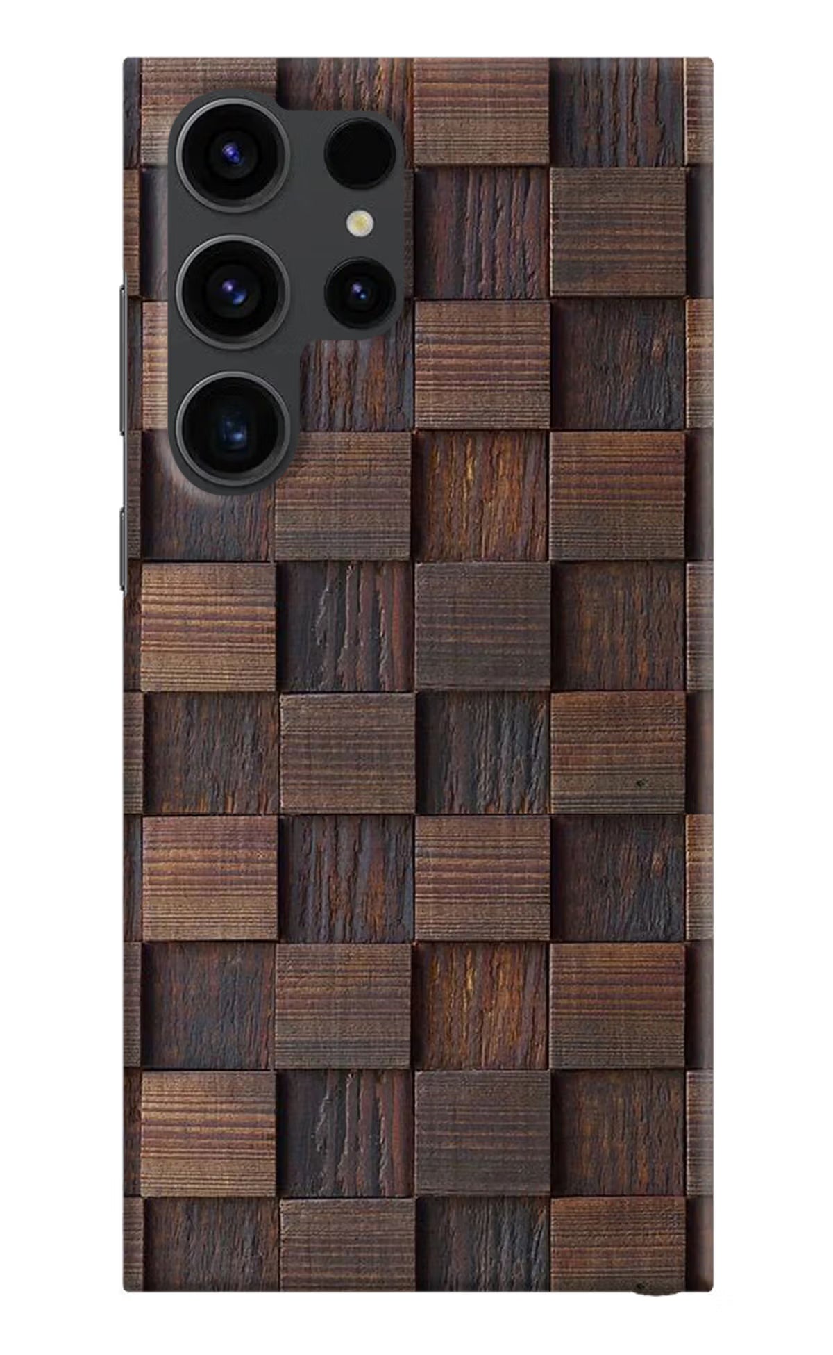 Wooden Cube Design Samsung S23 Ultra Hard Case Back Cover by Casekaro