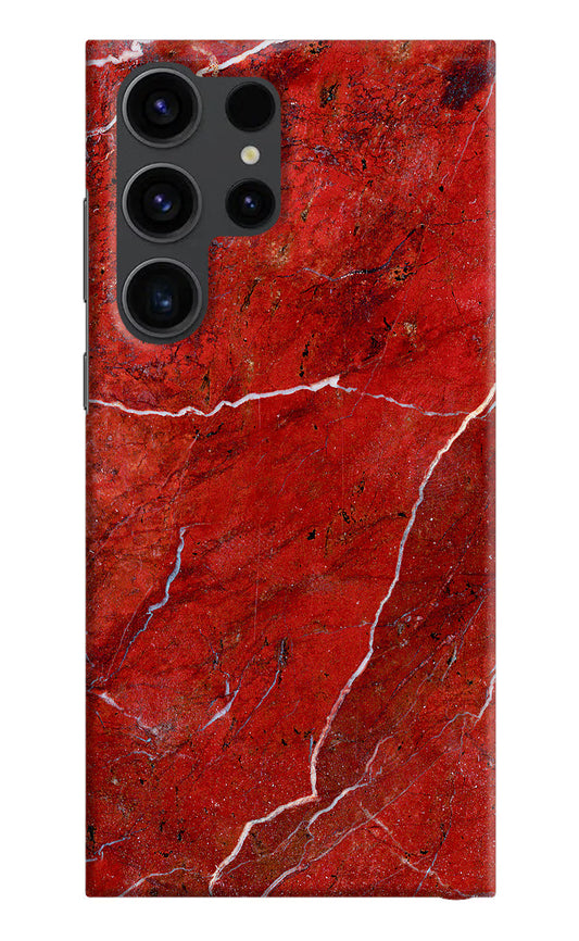 Red Marble Design Samsung S23 Ultra Hard Case Back Cover by Casekaro
