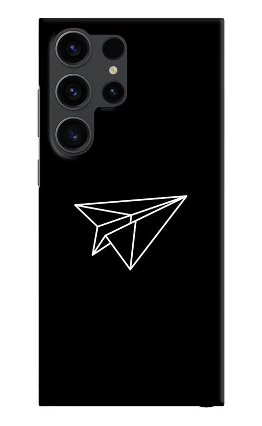 Paper Plane White Samsung S23 Ultra Hard Case Back Cover by Casekaro