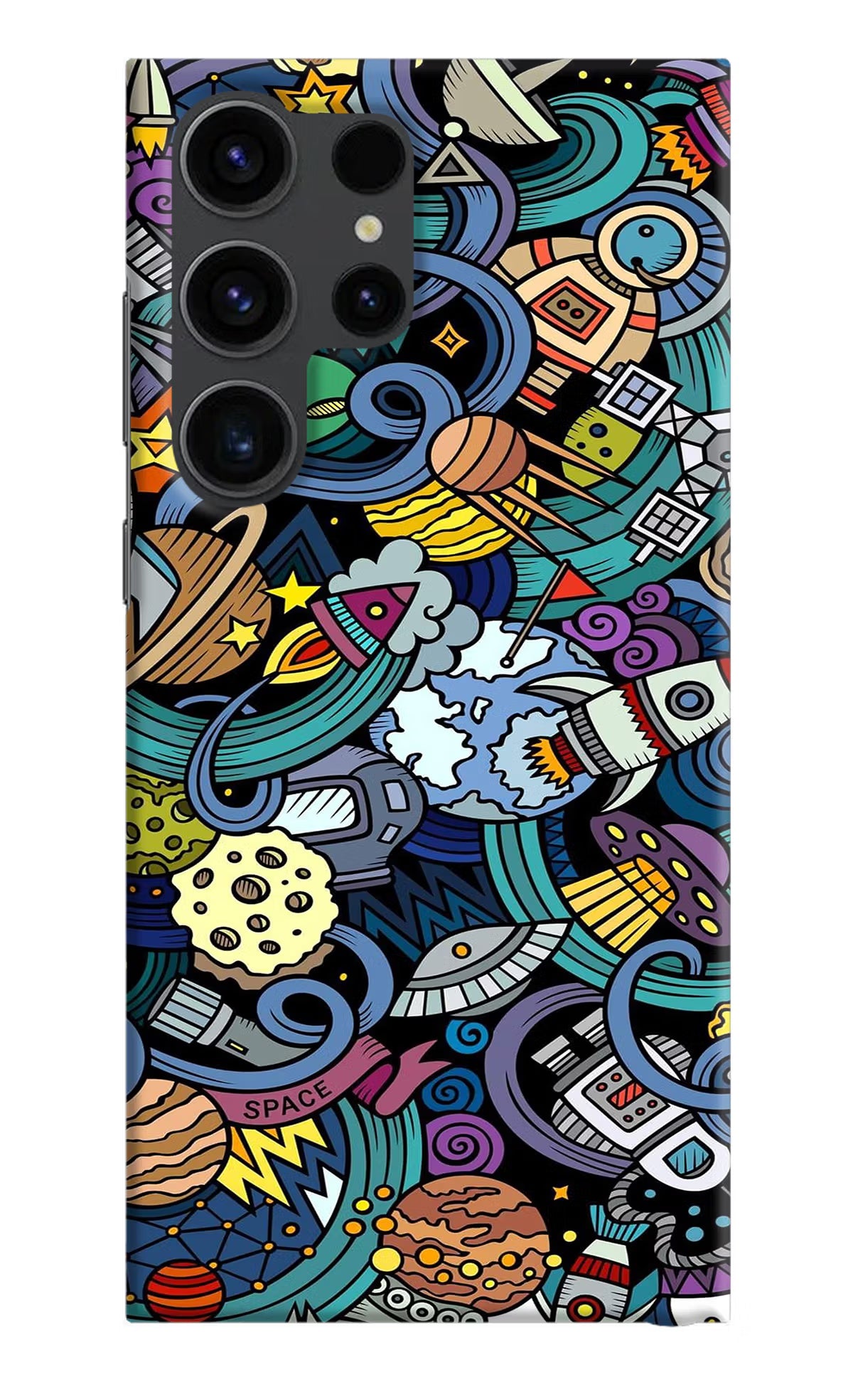 Space Abstract Samsung S23 Ultra Hard Case Back Cover by Casekaro
