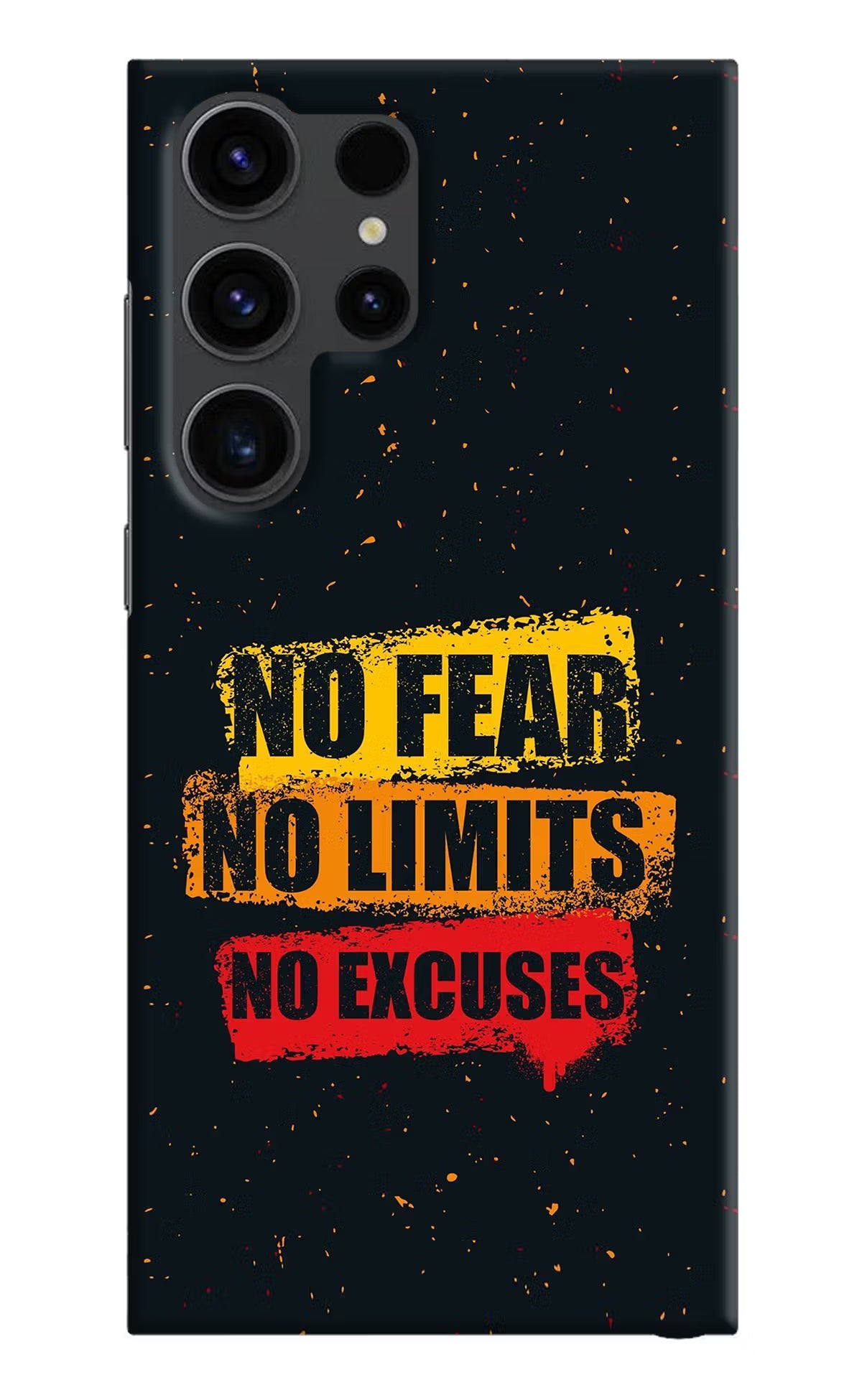 No Fear No Limits No Excuse Samsung S23 Ultra Hard Case Back Cover by Casekaro