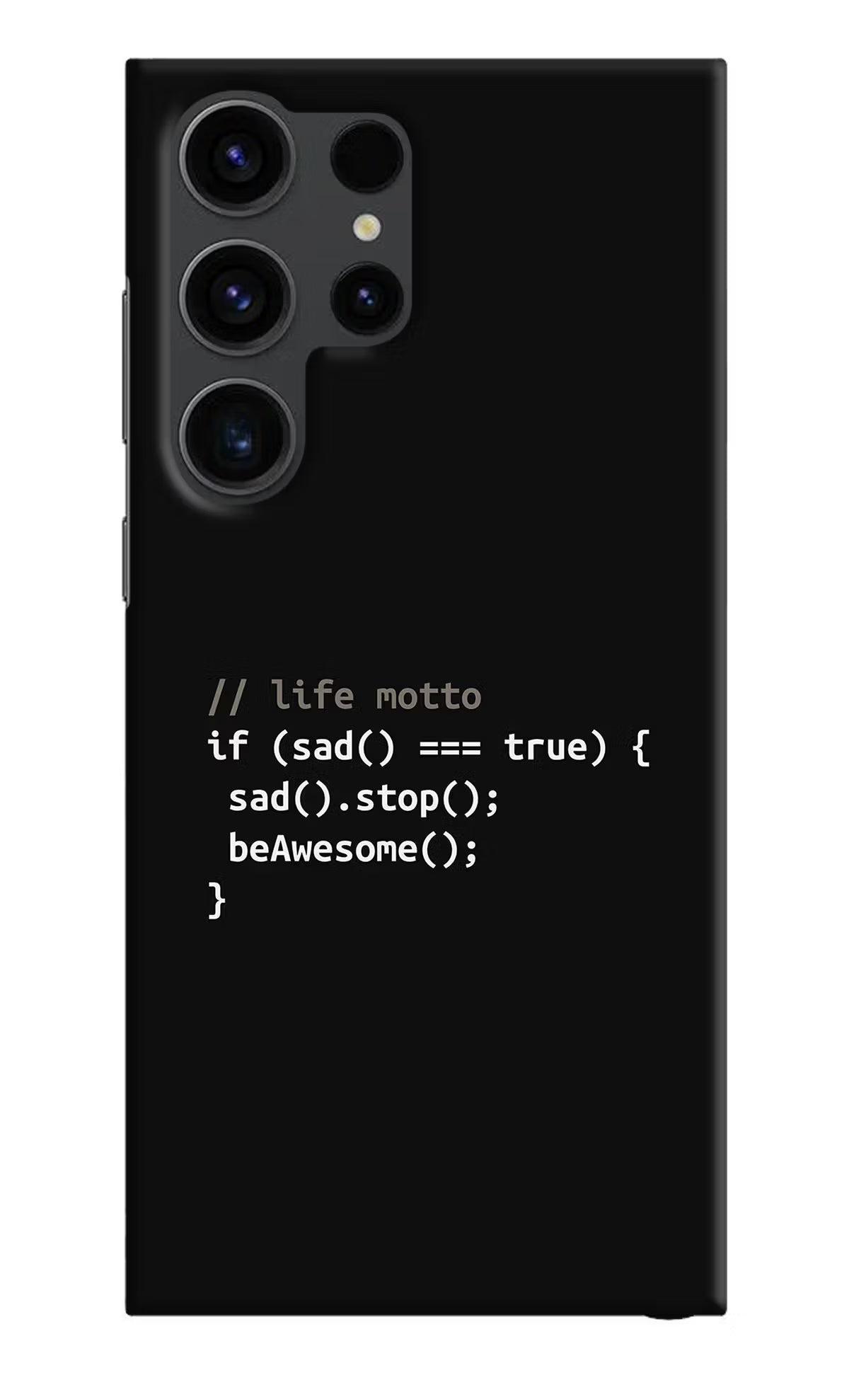 Life Motto Code Samsung S23 Ultra Hard Case Back Cover by Casekaro