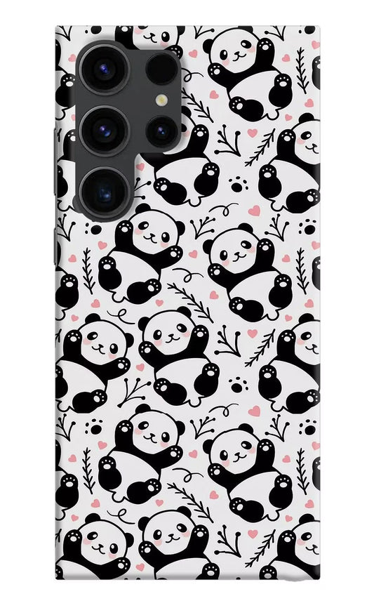 Cute Panda Samsung S23 Ultra Hard Case Back Cover by Casekaro