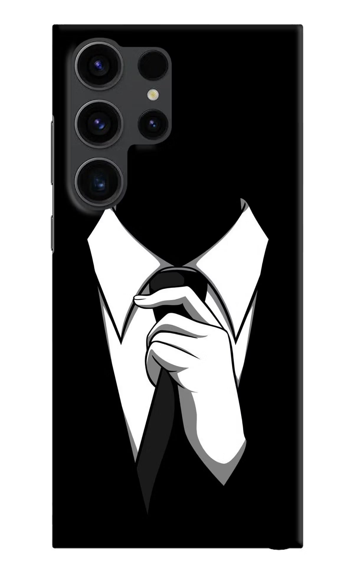Black Tie Samsung S23 Ultra Hard Case Back Cover by Casekaro