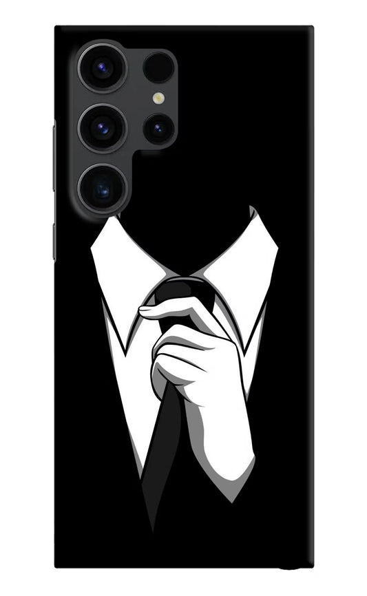 Black Tie Samsung S23 Ultra Hard Case Back Cover by Casekaro