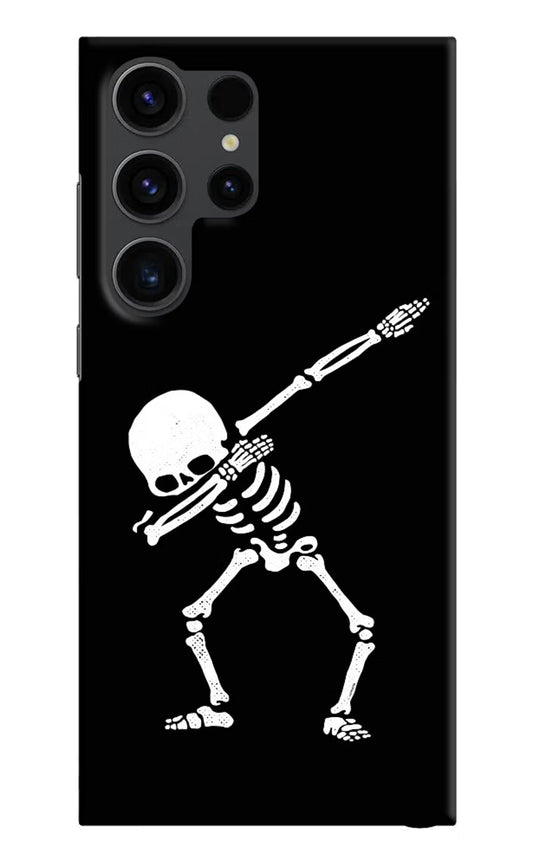 Dabbing Skeleton Art Samsung S23 Ultra Hard Case Back Cover by Casekaro