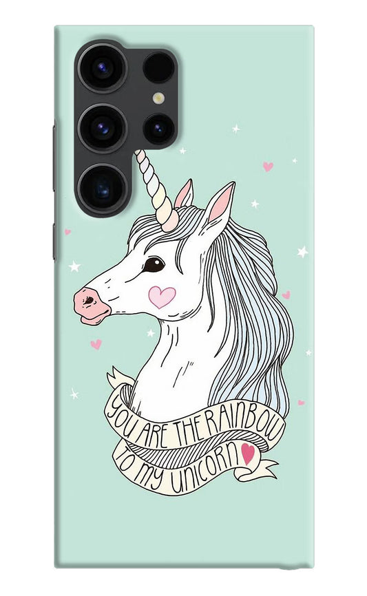 Unicorn Wallpaper Samsung S23 Ultra Hard Case Back Cover by Casekaro