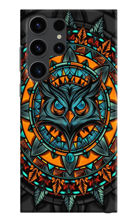 Angry Owl Art Samsung S23 Ultra Hard Case Back Cover by Casekaro